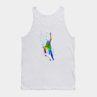 Man skateboard in watercolor Tank Top